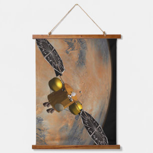 A Spacecraft Orbiting Mars. Hanging Tapestry