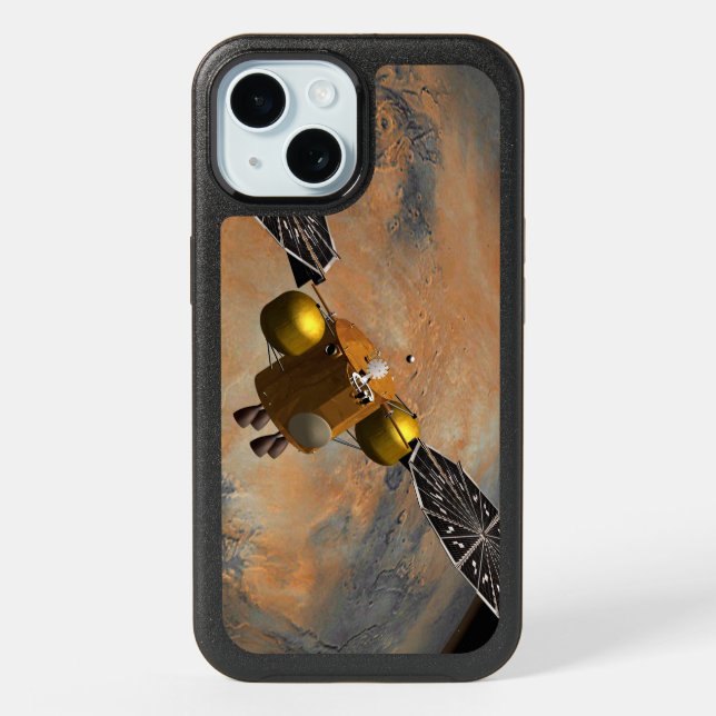 A Spacecraft Orbiting Mars. iPhone 15 Case (Back)