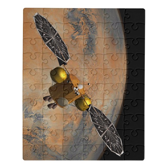 A Spacecraft Orbiting Mars. Jigsaw Puzzle (Puzzle Vertical)