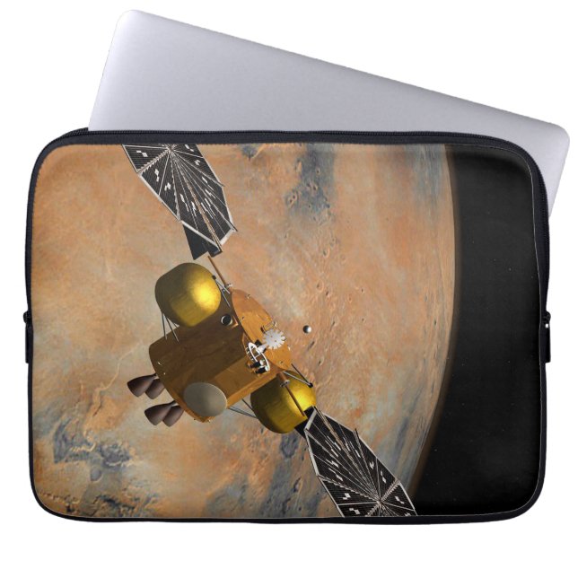 A Spacecraft Orbiting Mars. Laptop Sleeve (Front)