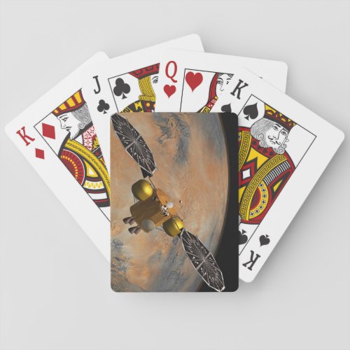 A Spacecraft Orbiting Mars Playing Cards
