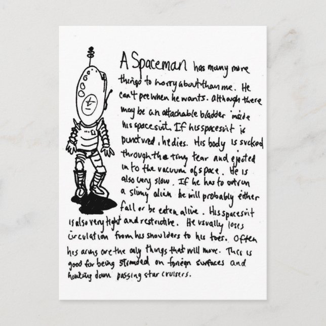 A Spaceman Postcard (Front)