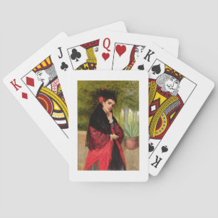 A Spanish Beauty, 1872 (oil on canvas) Poker Cards
