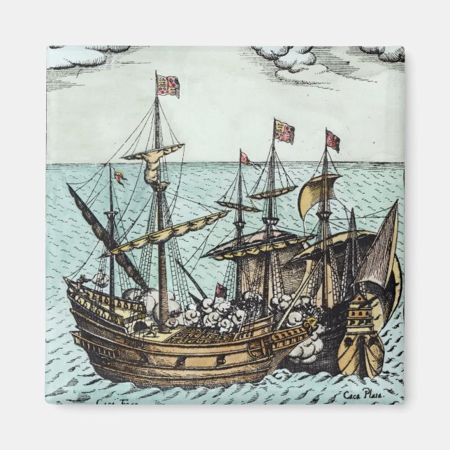 A Spanish Treasure Ship Magnet (Front)