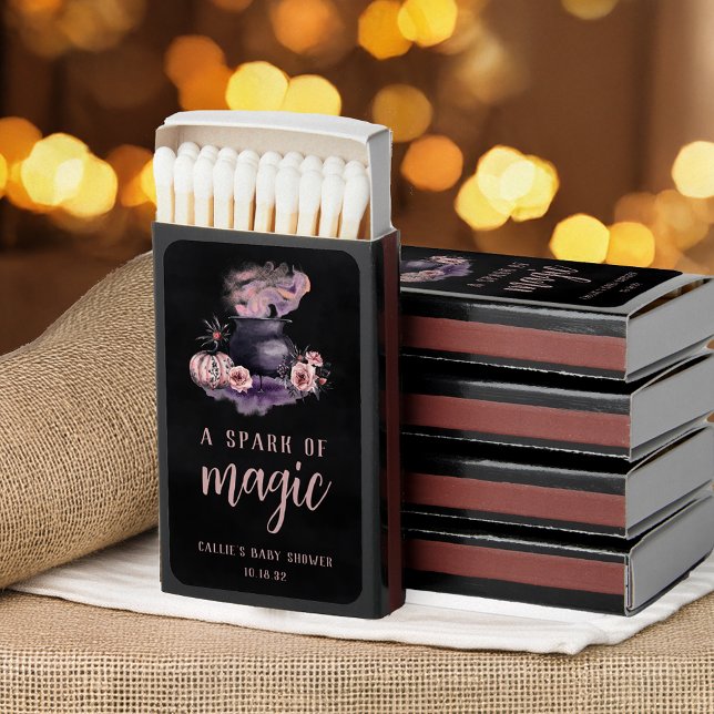 "A Spark of Magic" Halloween Baby Shower Favor Matchboxes (Creator Uploaded)