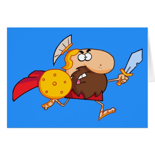 A Spartan warrior running Cards (Front Horizontal)