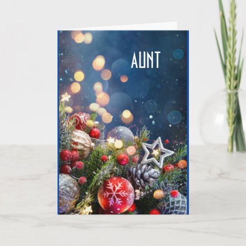 A SPECIAL AUNT AT CHRISTMAS HOLIDAY CARD