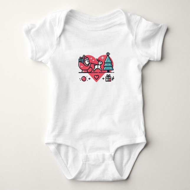 A special babyoutfit for Christmas Baby Bodysuit (Front)