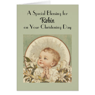A Special Blessing, Vintage Custom Christening Cards