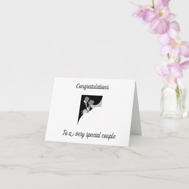 A **SPECIAL COUPLE** ON YOUR "WEDDING DAY" CARD (Orchid)