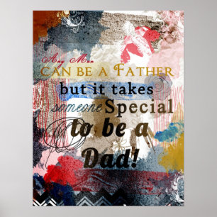 A Special Dad Art poster fathers gift