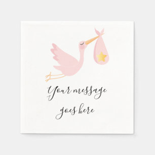 A Special Delivery Stork Baby Shower/Sprinkle Napkins