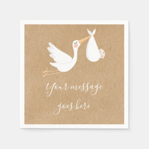 A Special Delivery Stork Baby Shower / Sprinkle Napkins