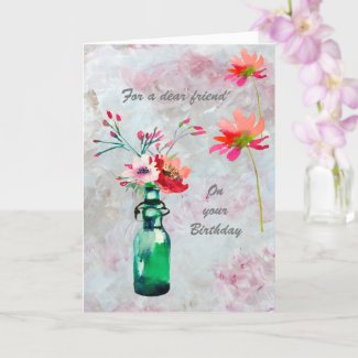 A Special Friend Beautiful Floral Birthday Card 