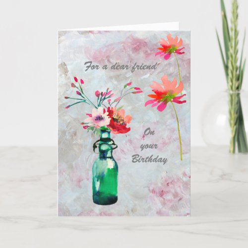 A Special Friend Beautiful Floral Birthday Card 