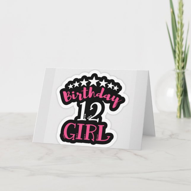 A **SPECIAL GIRL ON **12th** BIRTHDAY CARD (Front)