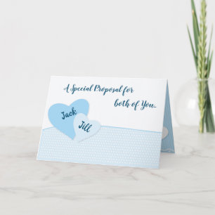 A Special Godparent Proposal for Both of You Blue Invitation
