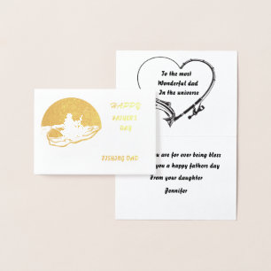 A special greeting dad , on fishing father's day foil card