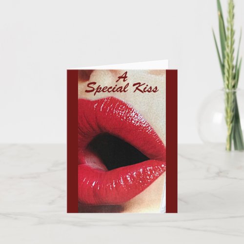 A SPECIAL KISS FOR MY FAVORITE VALENTINE CARD