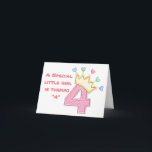 A "SPECIAL" LITTLE GIRL IS TURNING **4** BIRTHDAY  CARD<br><div class="desc">DO YOU HAVE A SWEET LITTLE GIRL WHO IS SO VERY "SPECIAL" TURNING 4? THEN HERE IS A CUTE CARD FOR HER. THANK YOU SO MUCH FOR STOPPING BY ONE OF MY EIGHT STORES.</div>