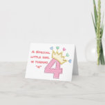 A "SPECIAL" LITTLE GIRL IS TURNING **4** BIRTHDAY  CARD<br><div class="desc">DO YOU HAVE A SWEET LITTLE GIRL WHO IS SO VERY "SPECIAL" TURNING 4? THEN HERE IS A CUTE CARD FOR HER. THANK YOU SO MUCH FOR STOPPING BY ONE OF MY EIGHT STORES.</div>