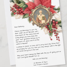 A SPECIAL MESSAGE FROM ST. NICHOLAS HOLIDAY CARD