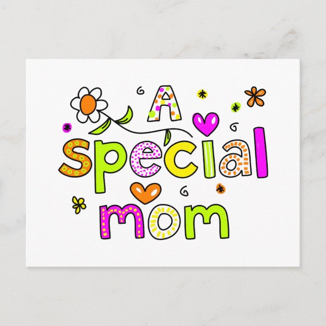 A Special Mom Postcard (Front)