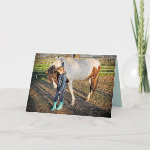 A Special Moment — Girl and Horse Birthday card