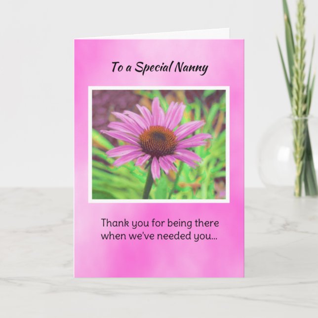 A Special Nanny Letterpress Thank You Card (Front)