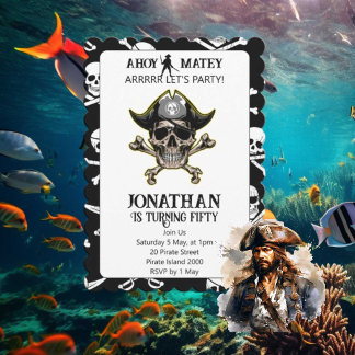  A Special Pirate Birthday Party  Invitation