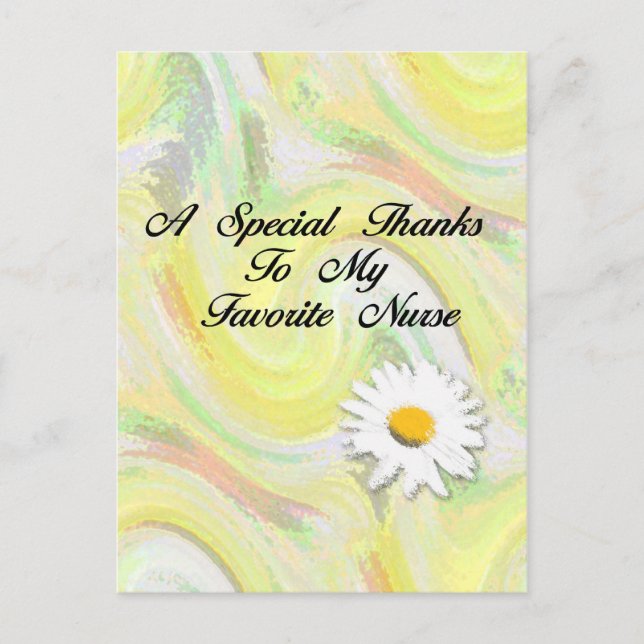 A Special Thanks To My Favorite Nurse Postcard (Front)