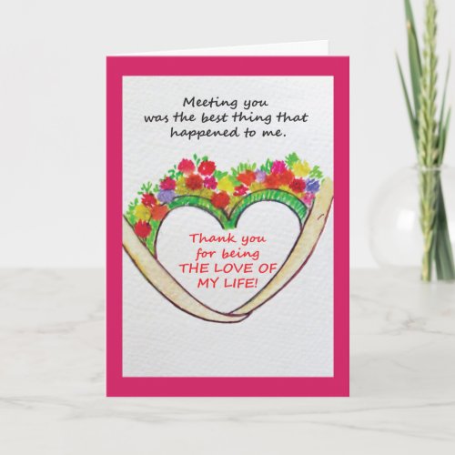 A special wedding anniversary message card