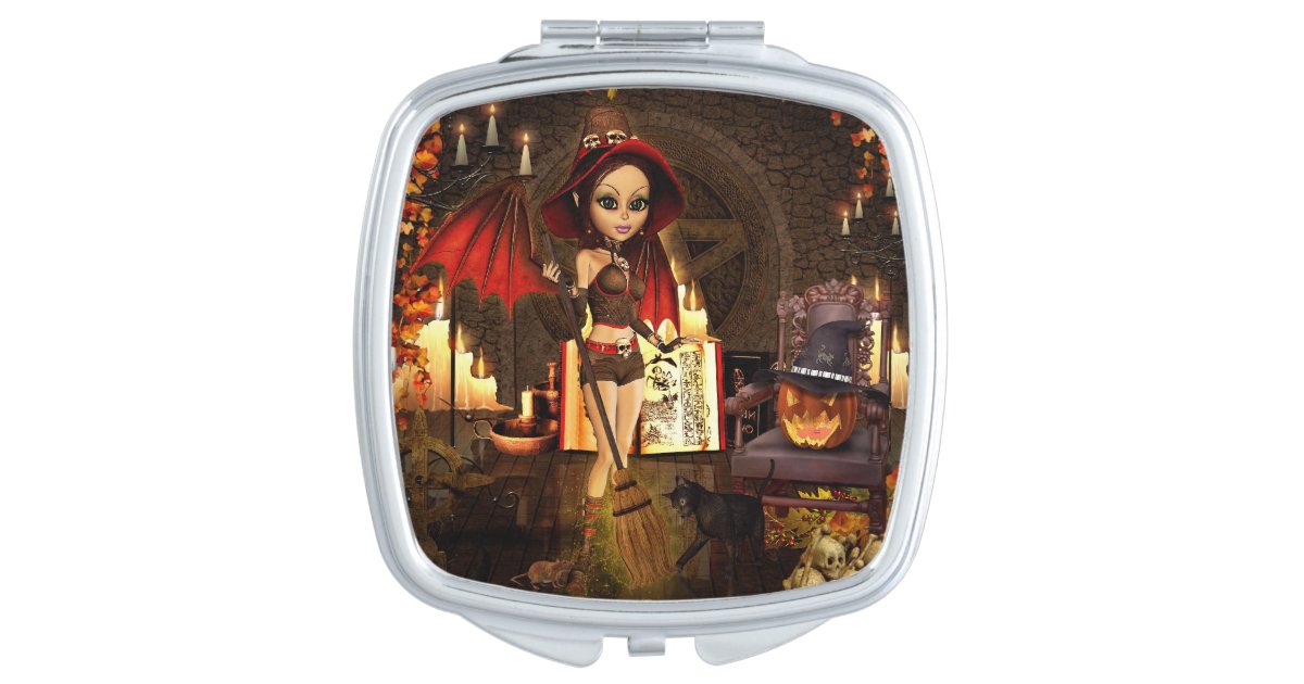 A Spell or Two Witch Compact Mirror | Zazzle