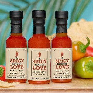 A Spicy Kind of Love Wedding BBQ Hot Sauces