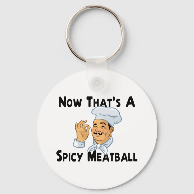 A Spicy Meatball Keychain (Front)