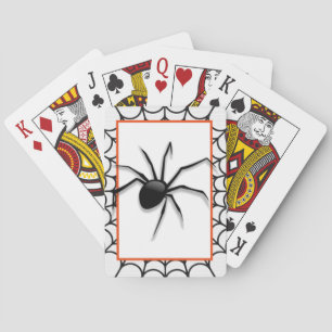 A Spider and his Web Poker Cards