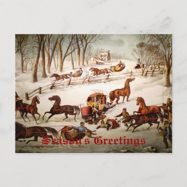 A Spill Out on the Snow Christmas Card (Front)