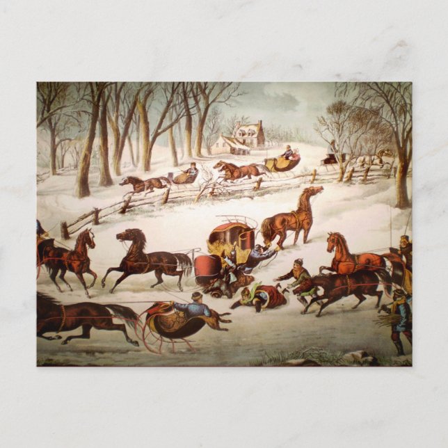 A Spill Out on the Snow Holiday Card (Front)