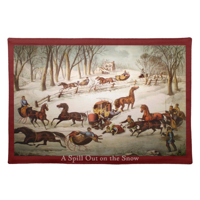 A Spill Out on the Snow Placemat (Front)
