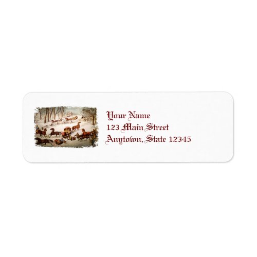 A Spill Out on the Snow Return Address Labels