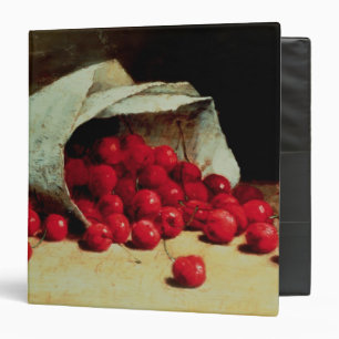 A spilled bag of cherries 3 ring binder