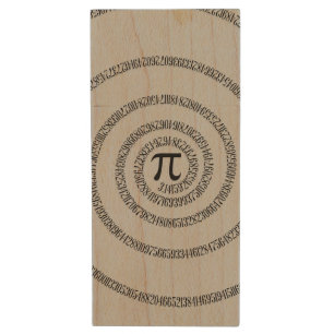 A sPIral for Pi Click Customize Change Gray Color Wood Flash Drive