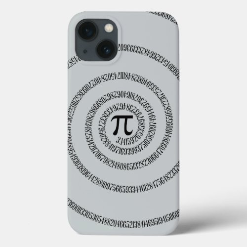A sPIral for Pi Click Customize Change Grey Color iPhone 13 Case