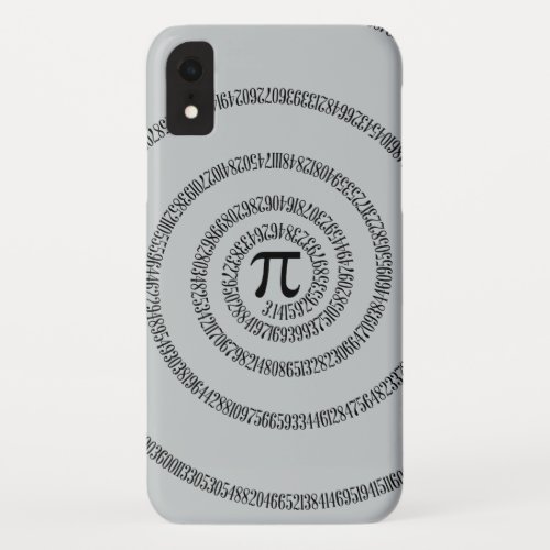 A sPIral for Pi Click Customize Change Grey Color iPhone XR Case