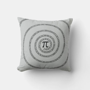 A sPIral for Pi Click Customize Change Grey Color Throw Pillow
