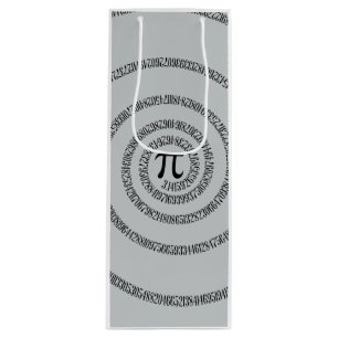A sPIral for Pi Click Customize Change Grey Color Wine Gift Bag