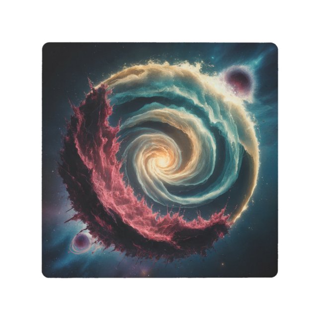 A Spiral In Space Metal Print (Front)