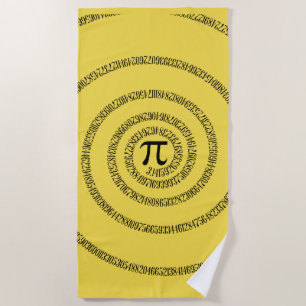 A Spiral of Pi Graphic on a Beach Towel