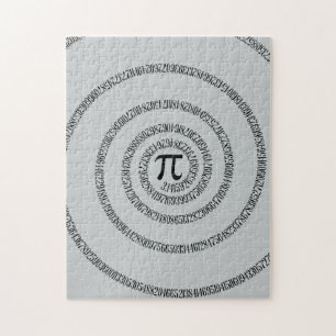 A sPIral on Pi Click Customize Change Grey Color Jigsaw Puzzle