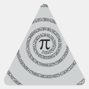 A sPIral on Pi Click Customize Change Grey Color Triangle Sticker